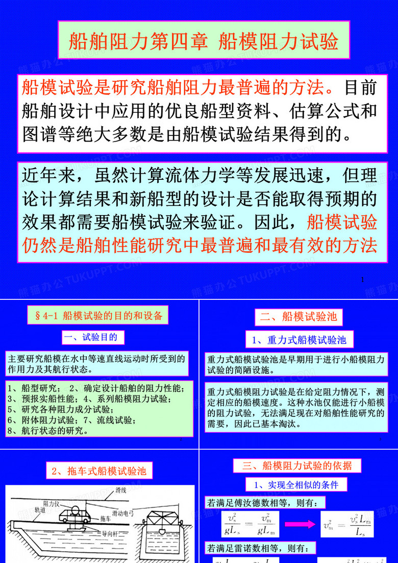 船舶阻力第4章 船模阻力试验