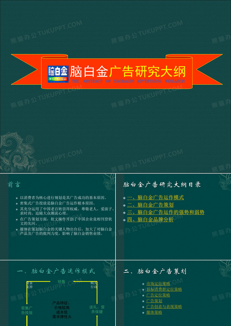 脑白金广告活动大纲