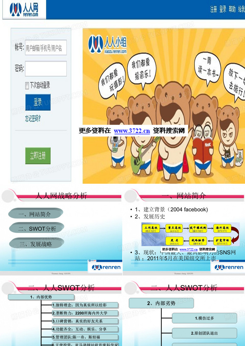 人人网战略分析(PPT 12)