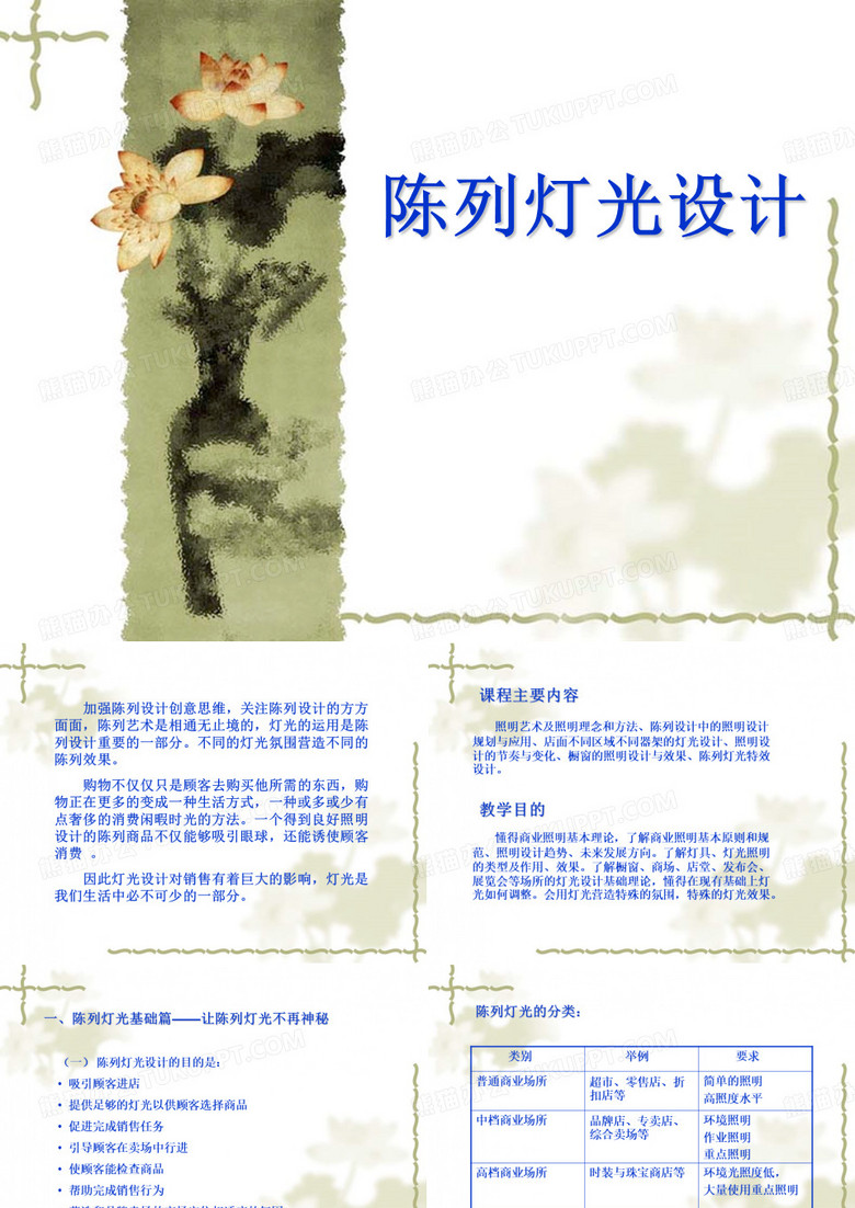 陈列灯光设计
