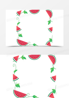 西瓜边框图片素材