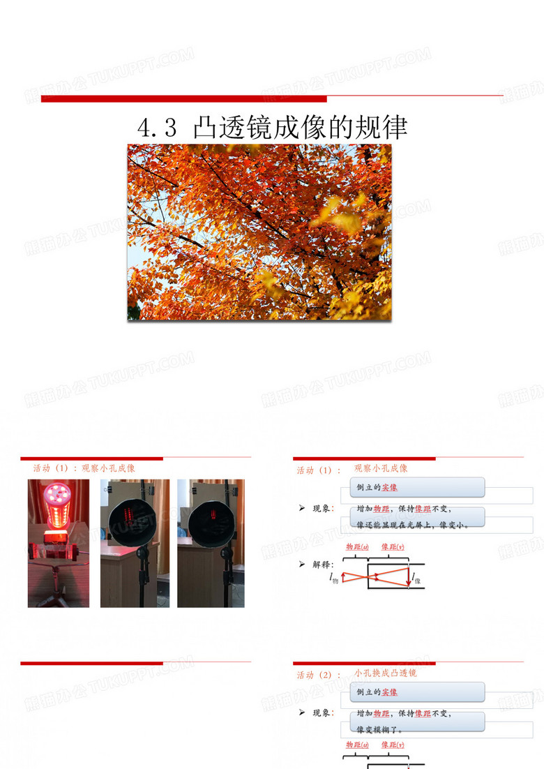 凸透镜成像的规律