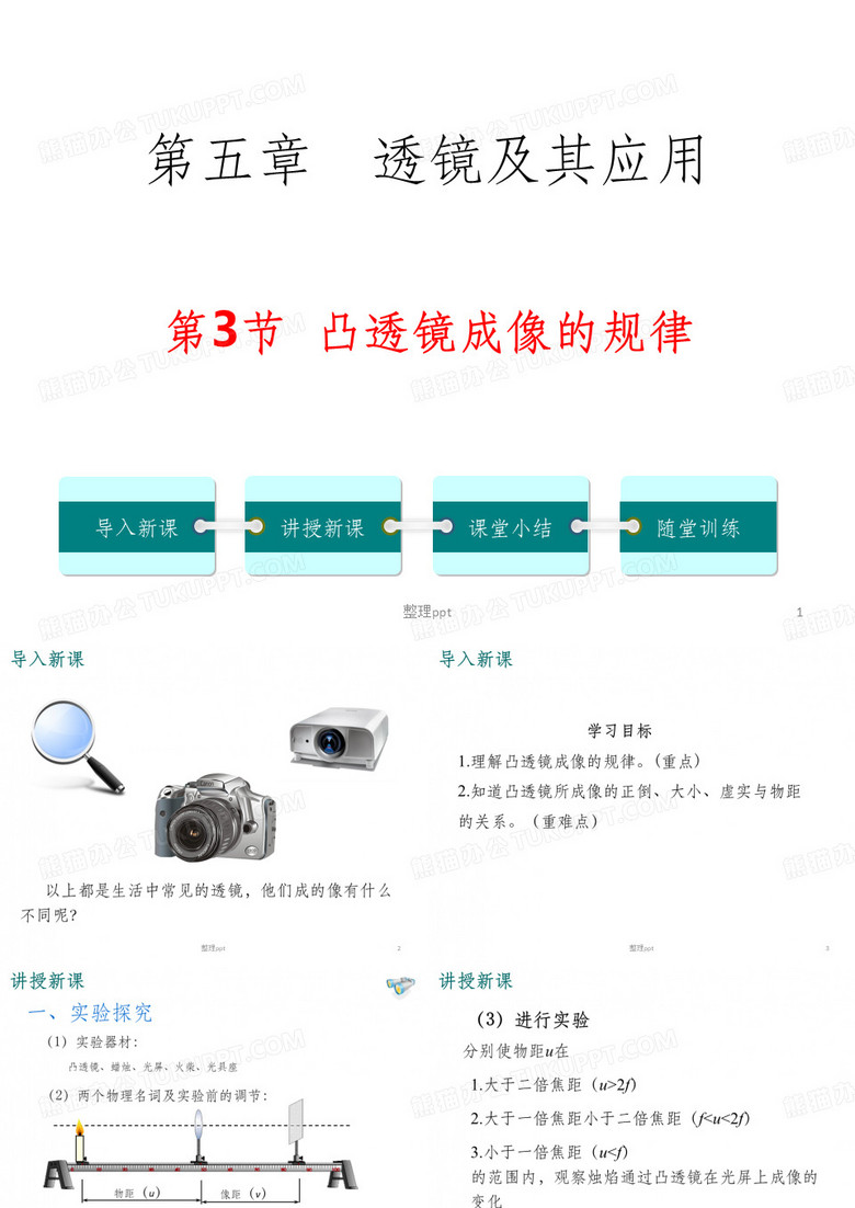 凸透镜的成像规律