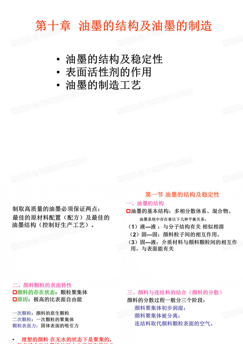 油墨的结构及油墨的制造