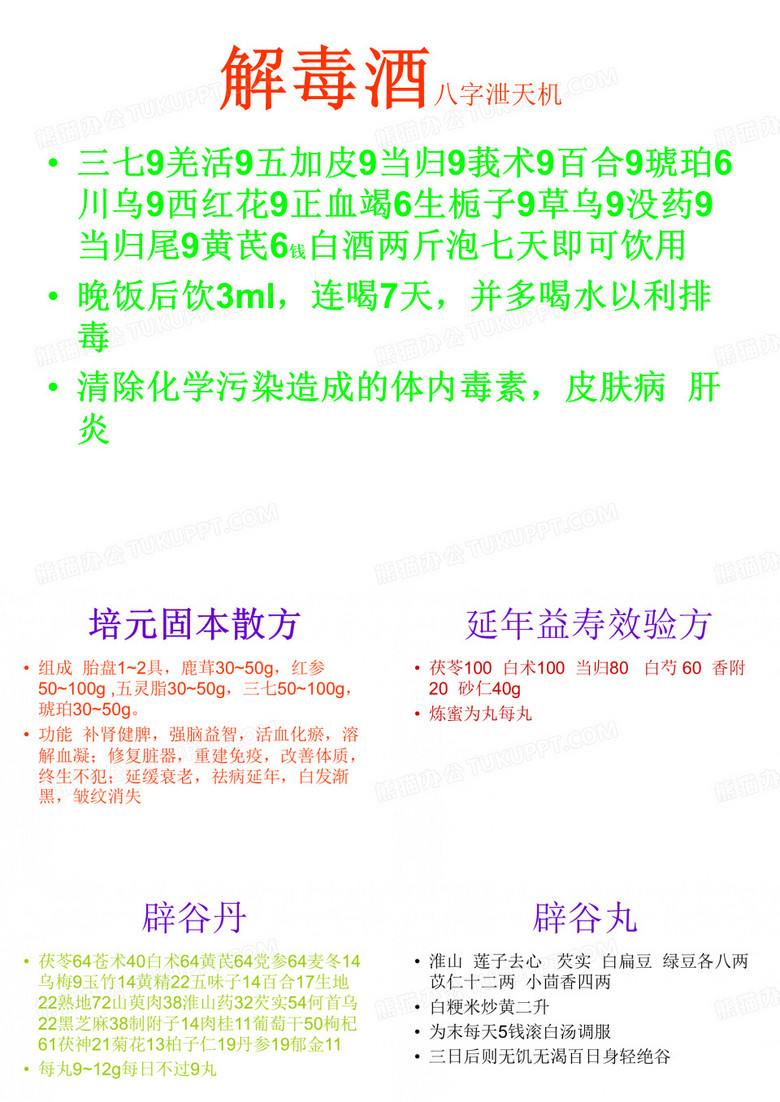 秘传保健药方