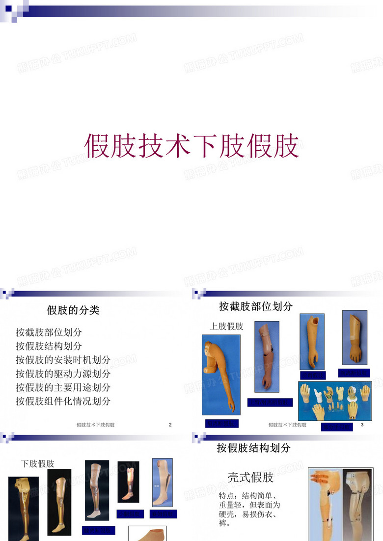 假肢技术下肢假肢培训课件