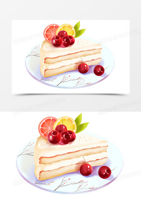 蛋糕手绘图片素材