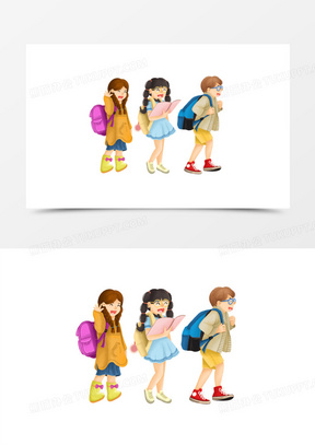 小学生卡通图片素材