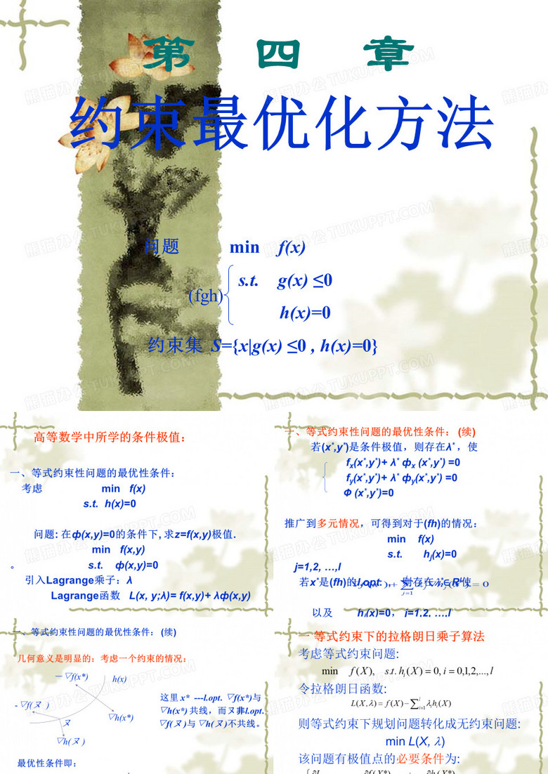 最优化方法-约束非线性最优化方法