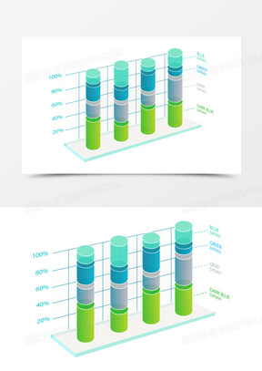 三维簇状柱形图图例图片