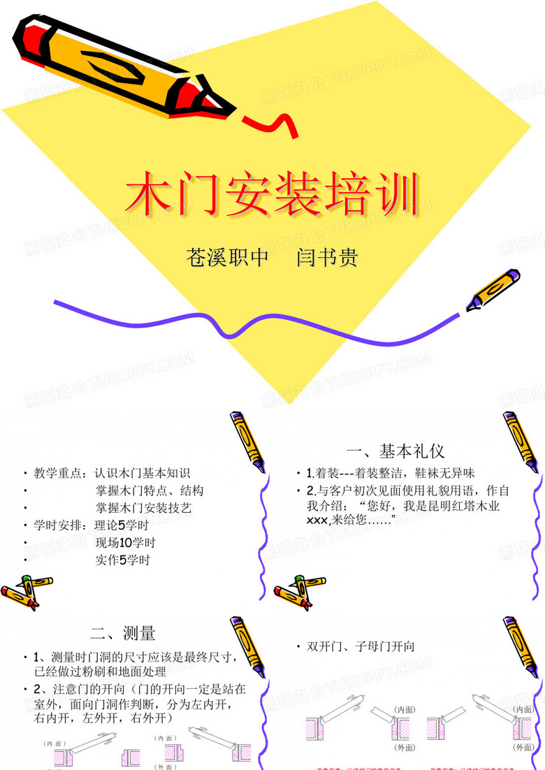 木门安装培训.