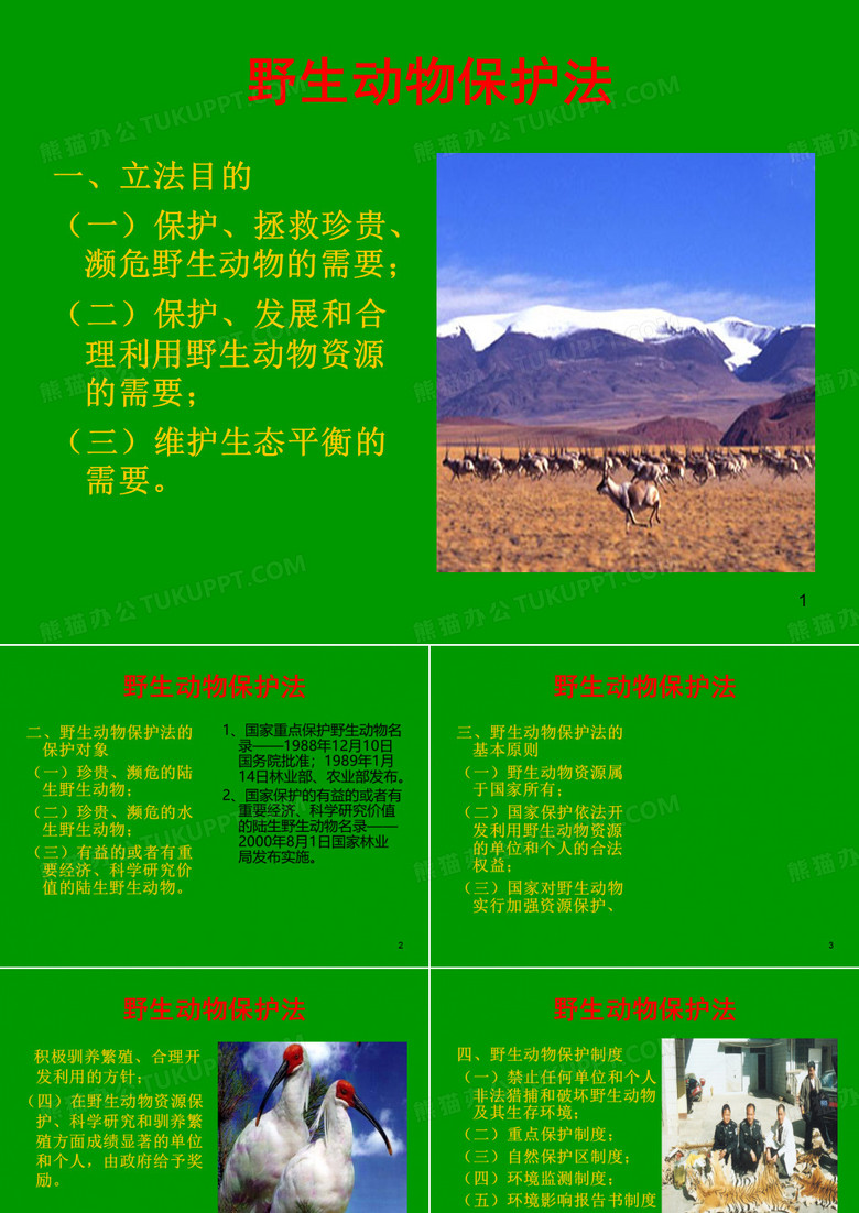 野生动物保护法PPT优秀课件