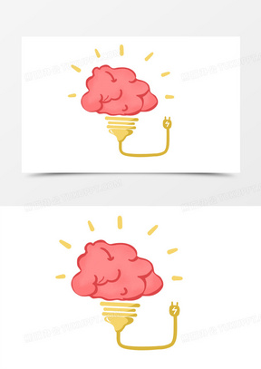 卡通脑子图片素材