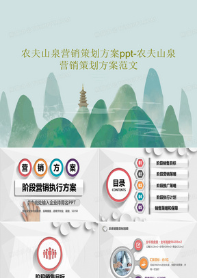 农夫山泉营销策划方案ppt-农夫山泉营销策划方案范文39页PPT