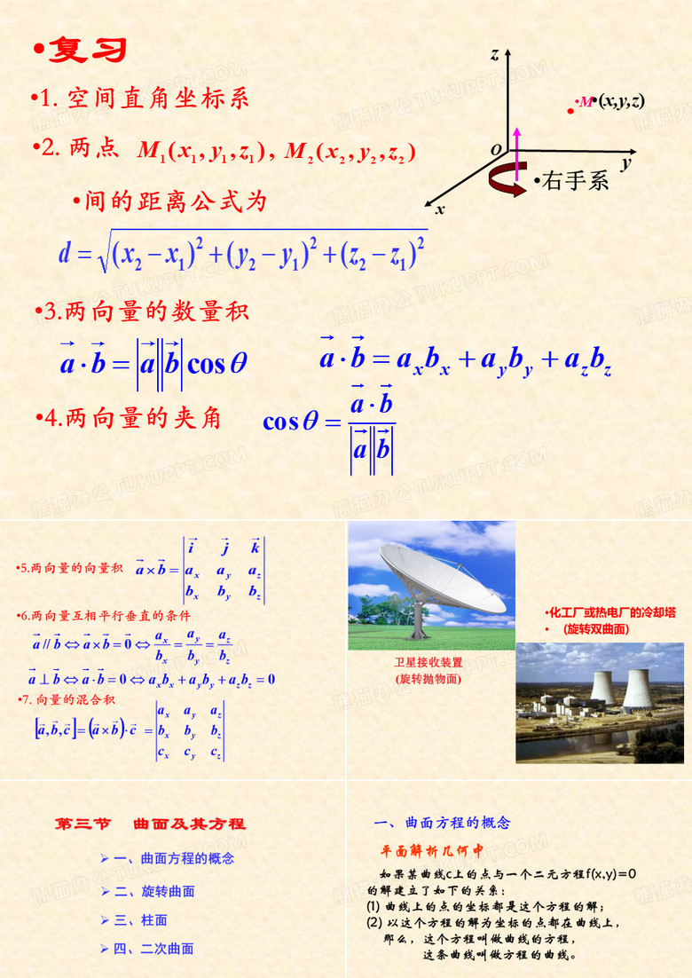 高等数学曲面及其方程