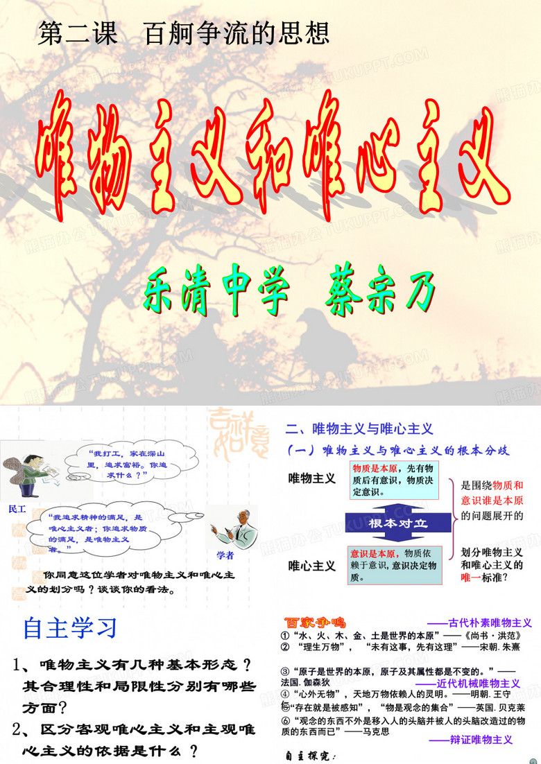 唯物主义与唯心主义