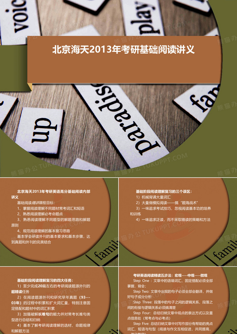 海天在线考研英语基础阅读讲义(张培)PPT课件