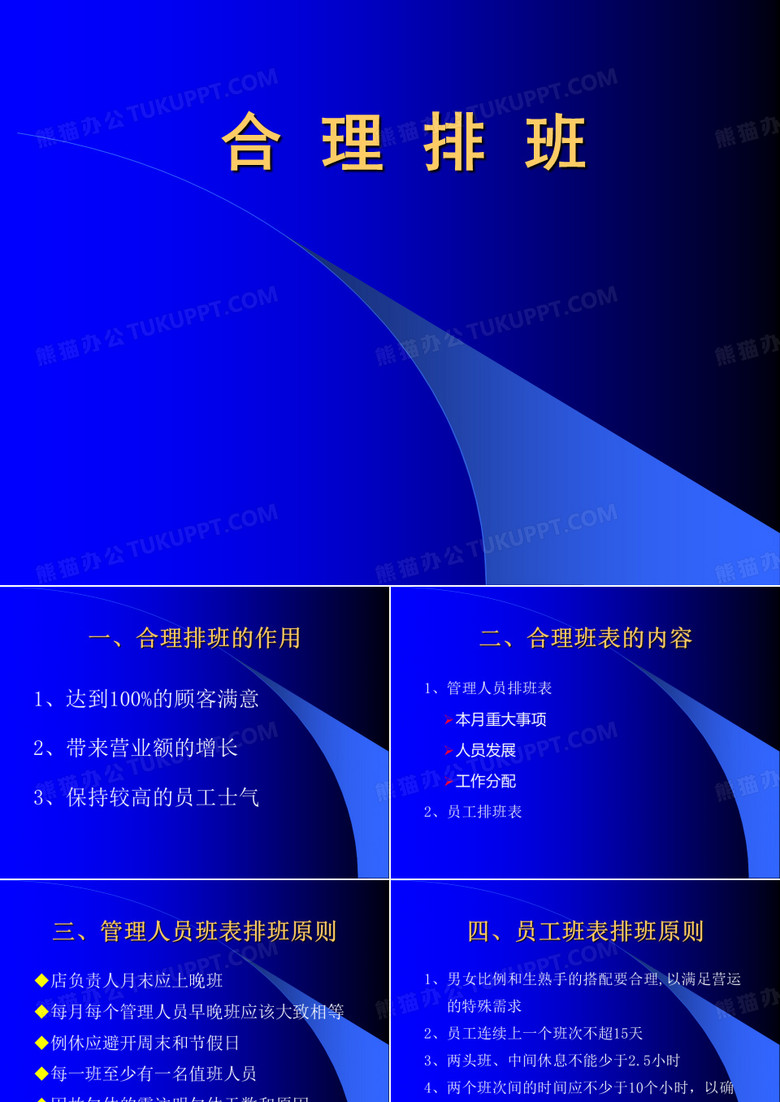 门店合理排班