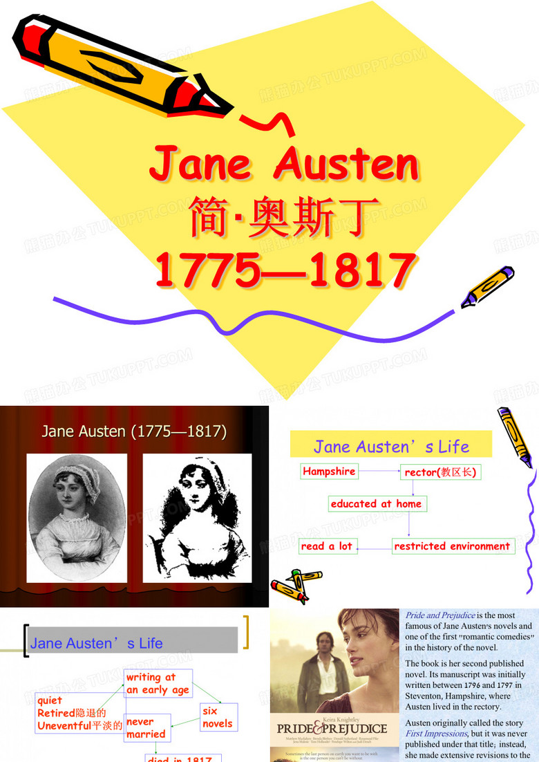 英国文学关于简奥斯汀的PPT