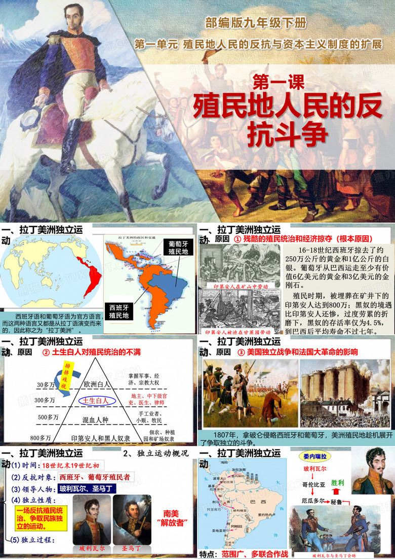 《殖民地人民的反抗斗争》PPT