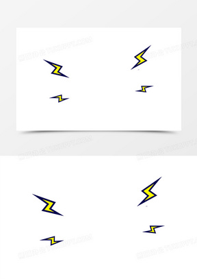 黄色闪电海报ps素材