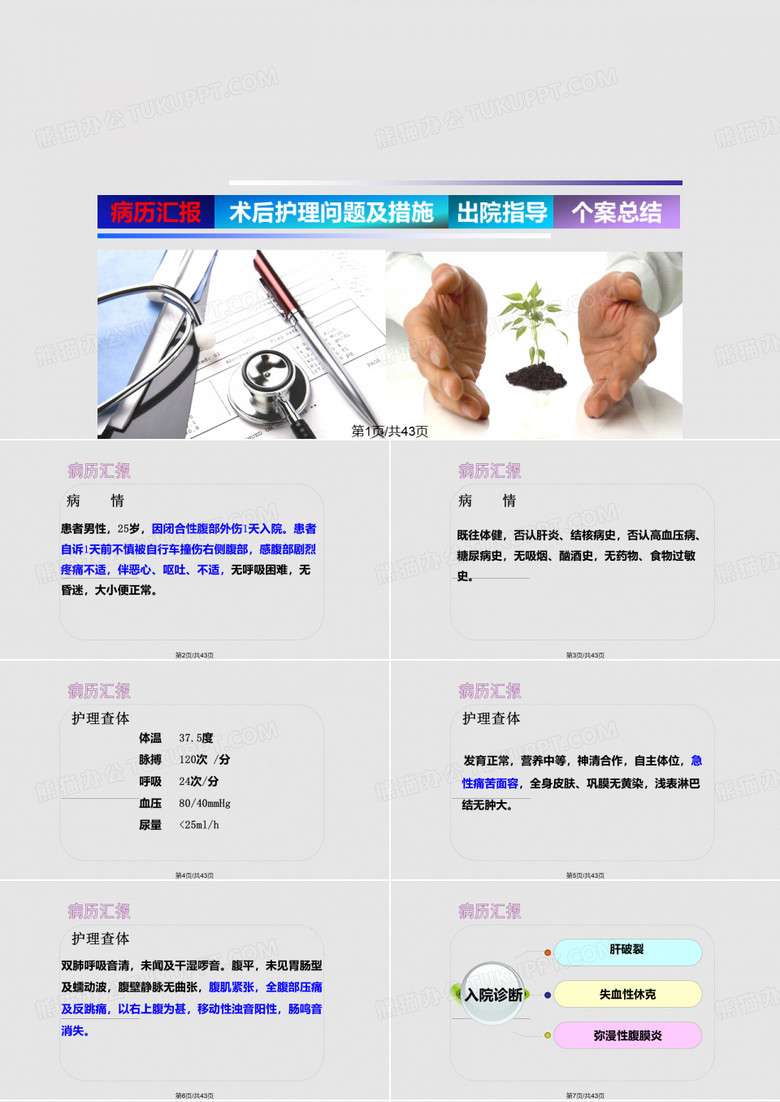 个案护理汇报肝破裂