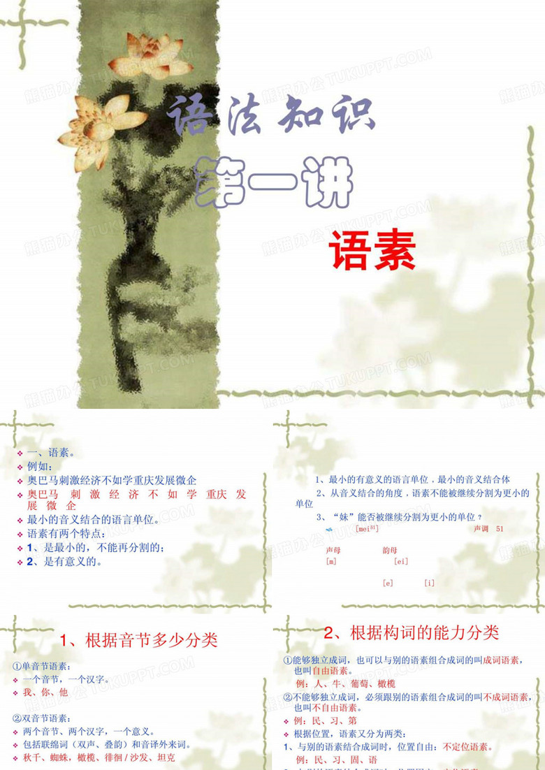 语法知识第一讲语素