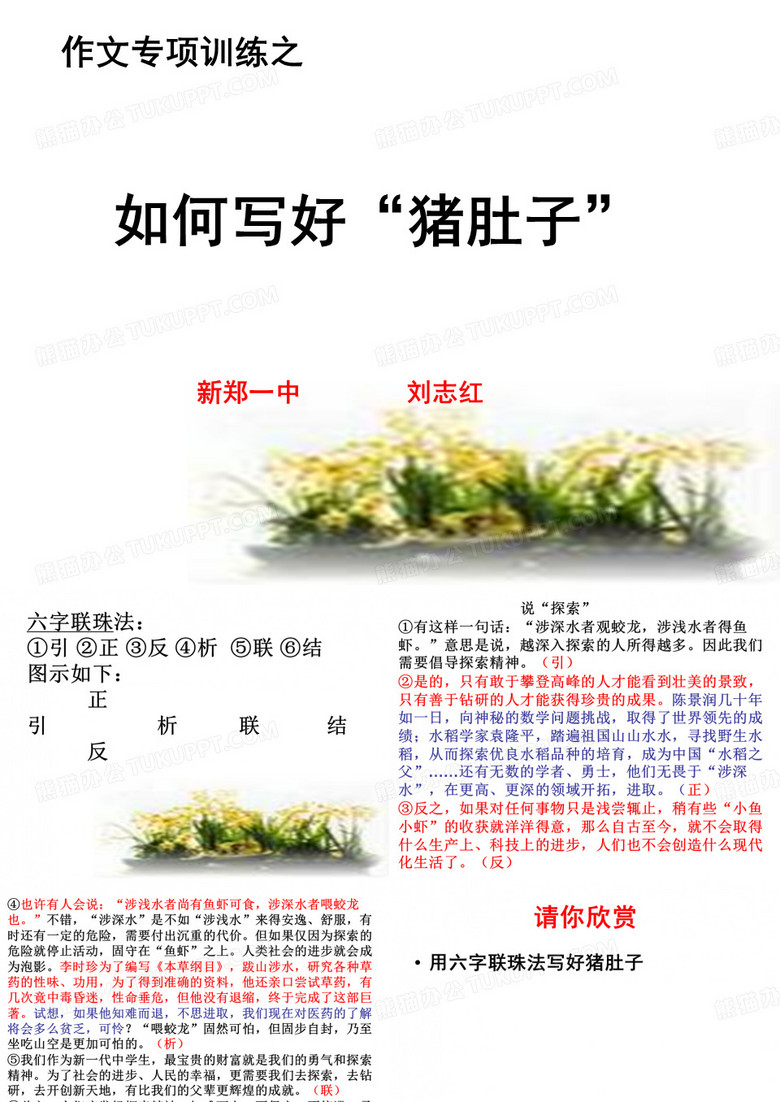 作文  写好猪肚子