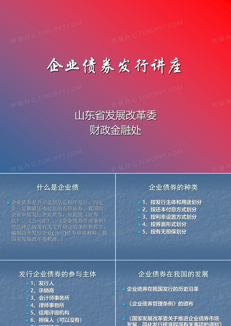 企业债——发改委潘青老师课件