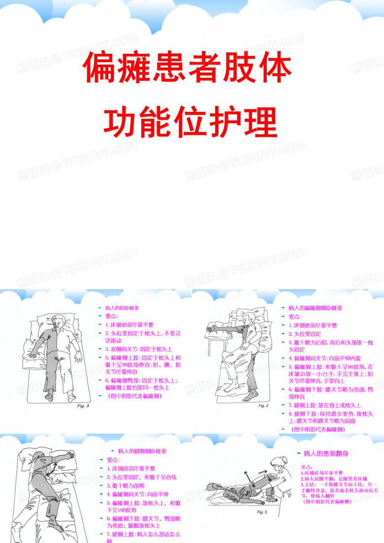 偏瘫患者肢体功能位护理共64页