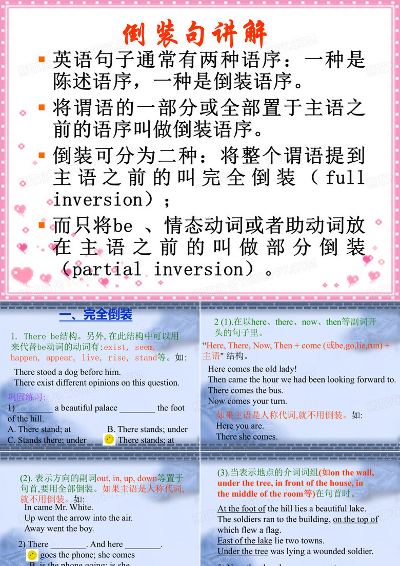 英语倒装句PPT