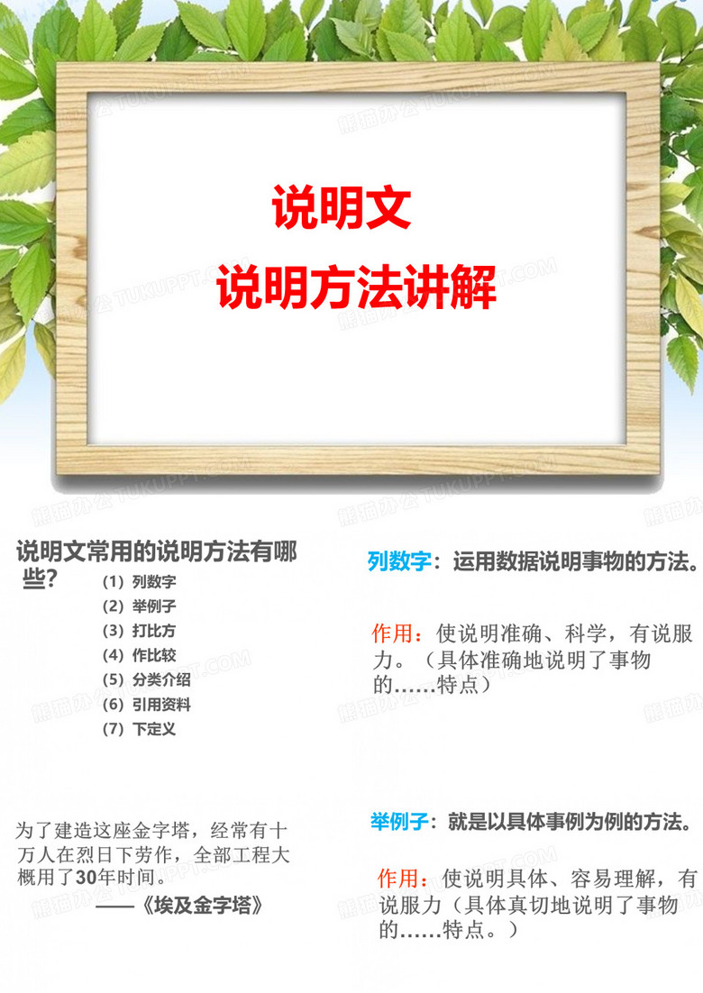 小学语文说明文方法讲解