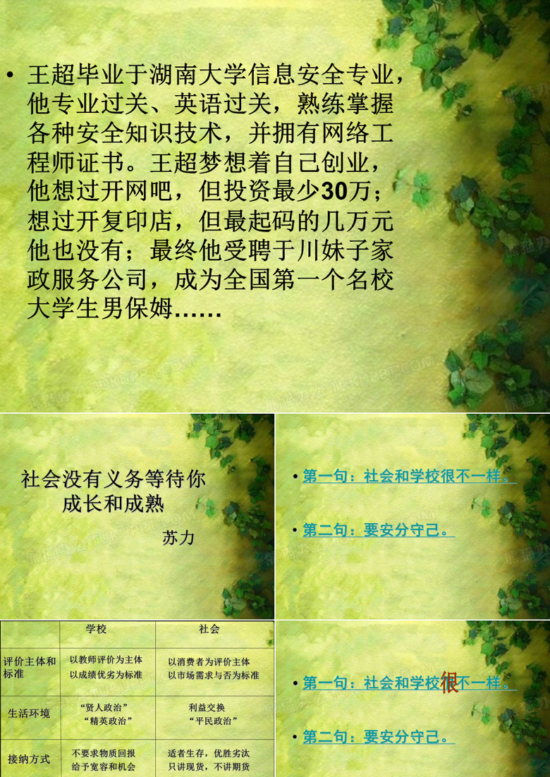 社会没有义务等待你成长和成熟
