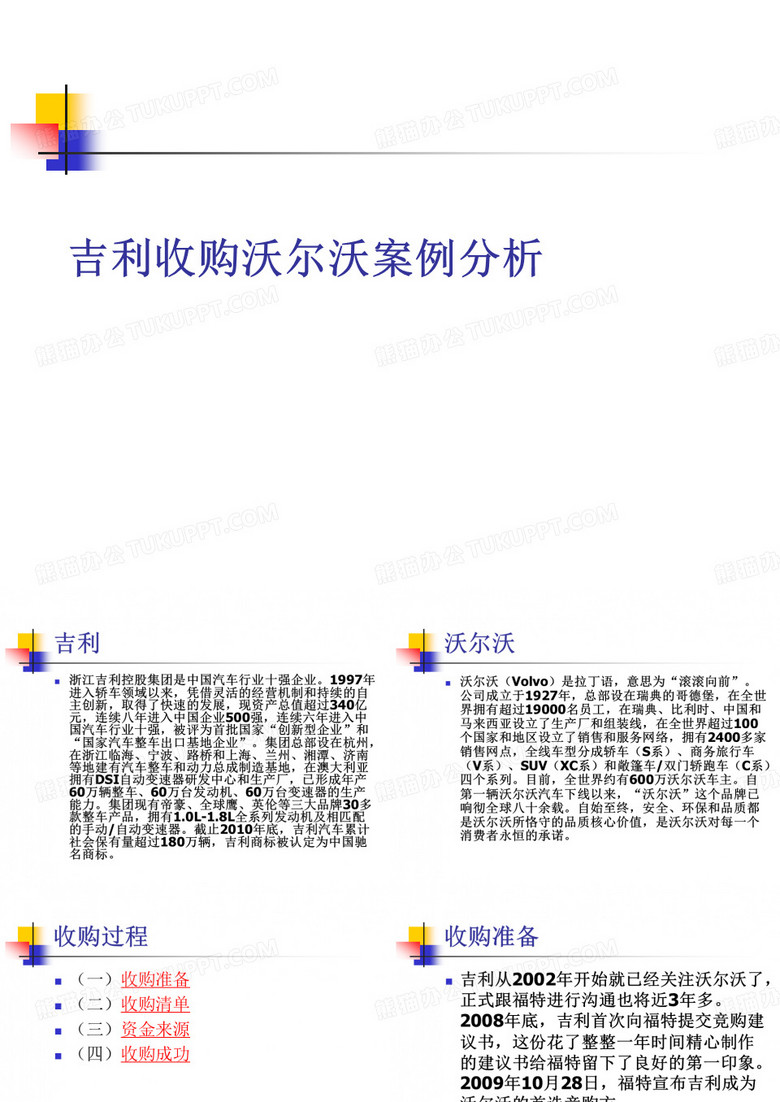 吉利收购沃尔沃