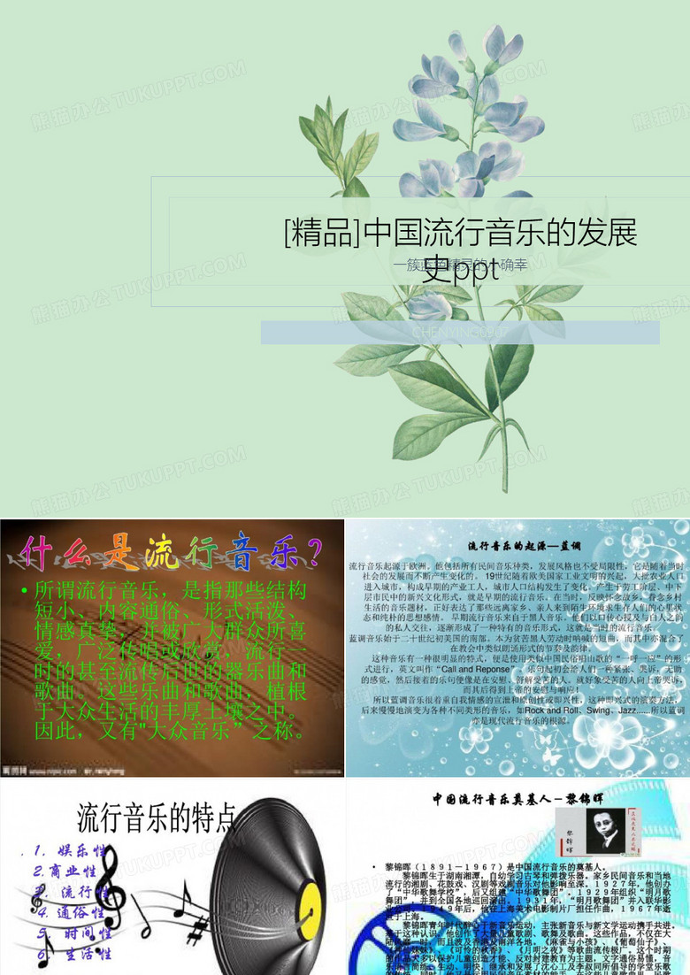 [精品]中国流行音乐的发展史ppt