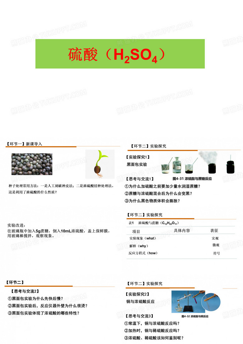 浓硫酸的性质