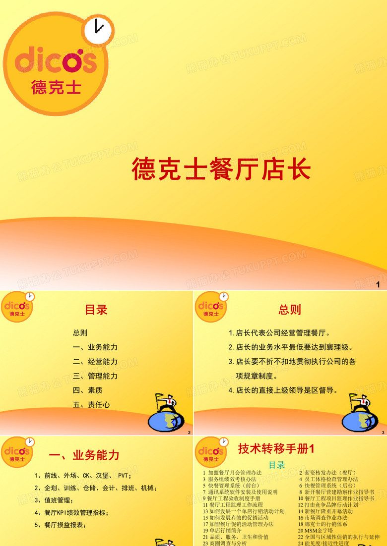 德克士店长学习资料