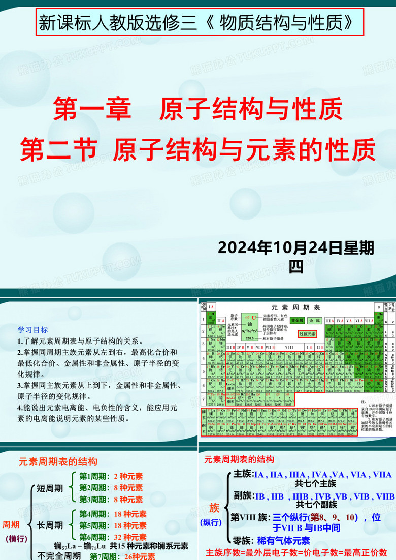 物质结构与性质·原子结构与元素的性质