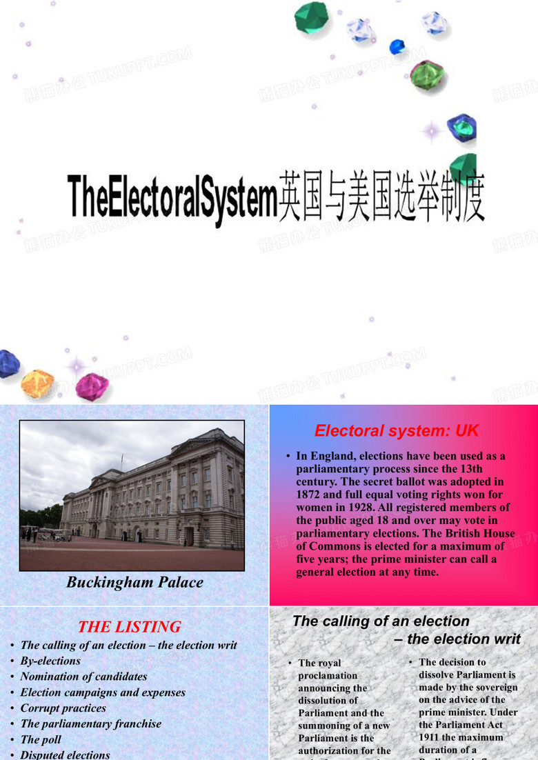 TheElectoralSystem英国与美国选举制度