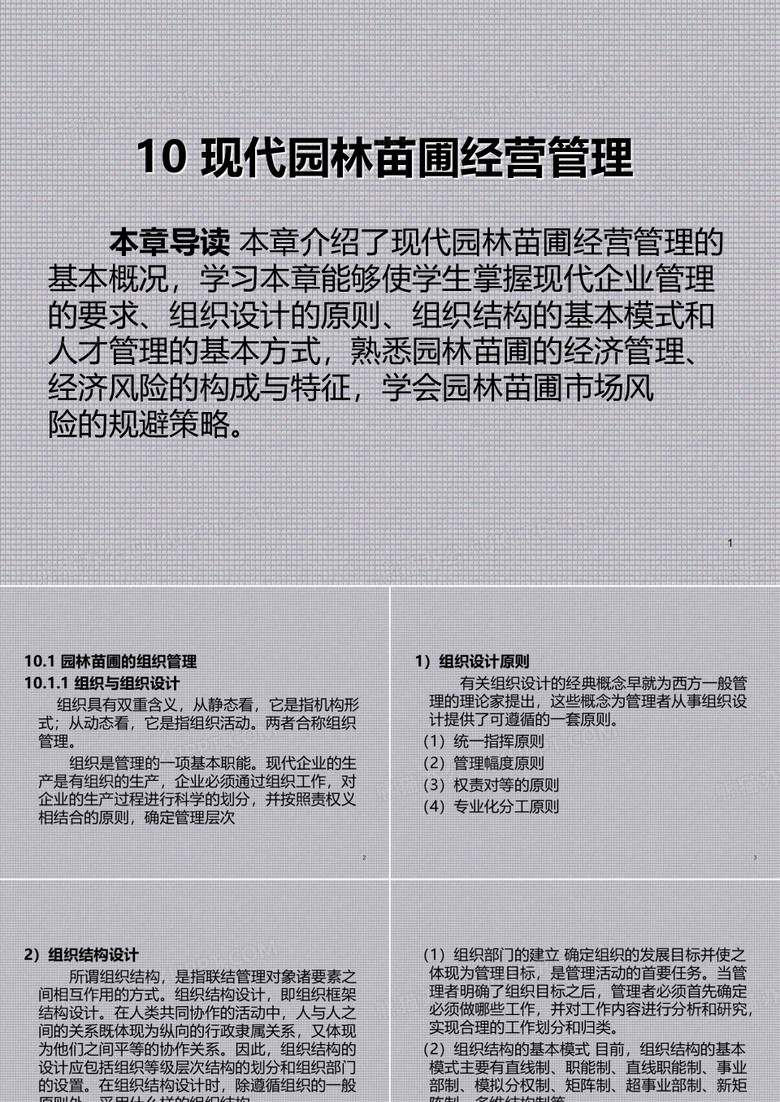 园林苗圃10  现代园林苗圃经营管理