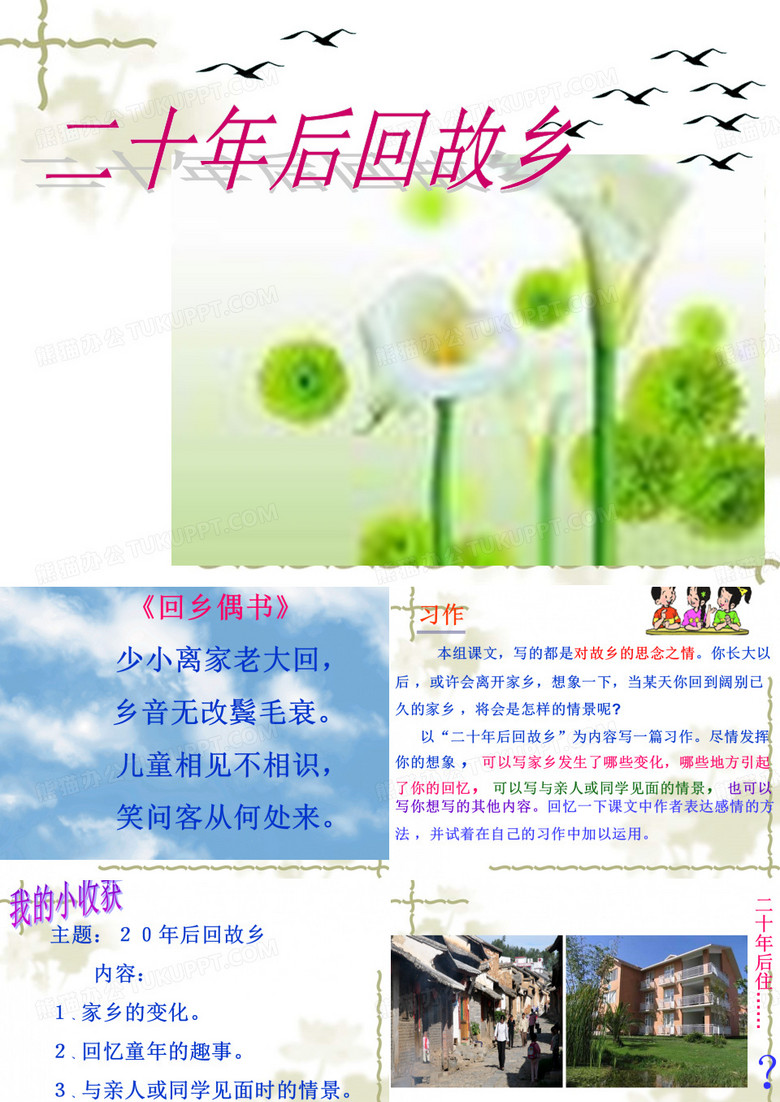 二十年后回故乡作文课件