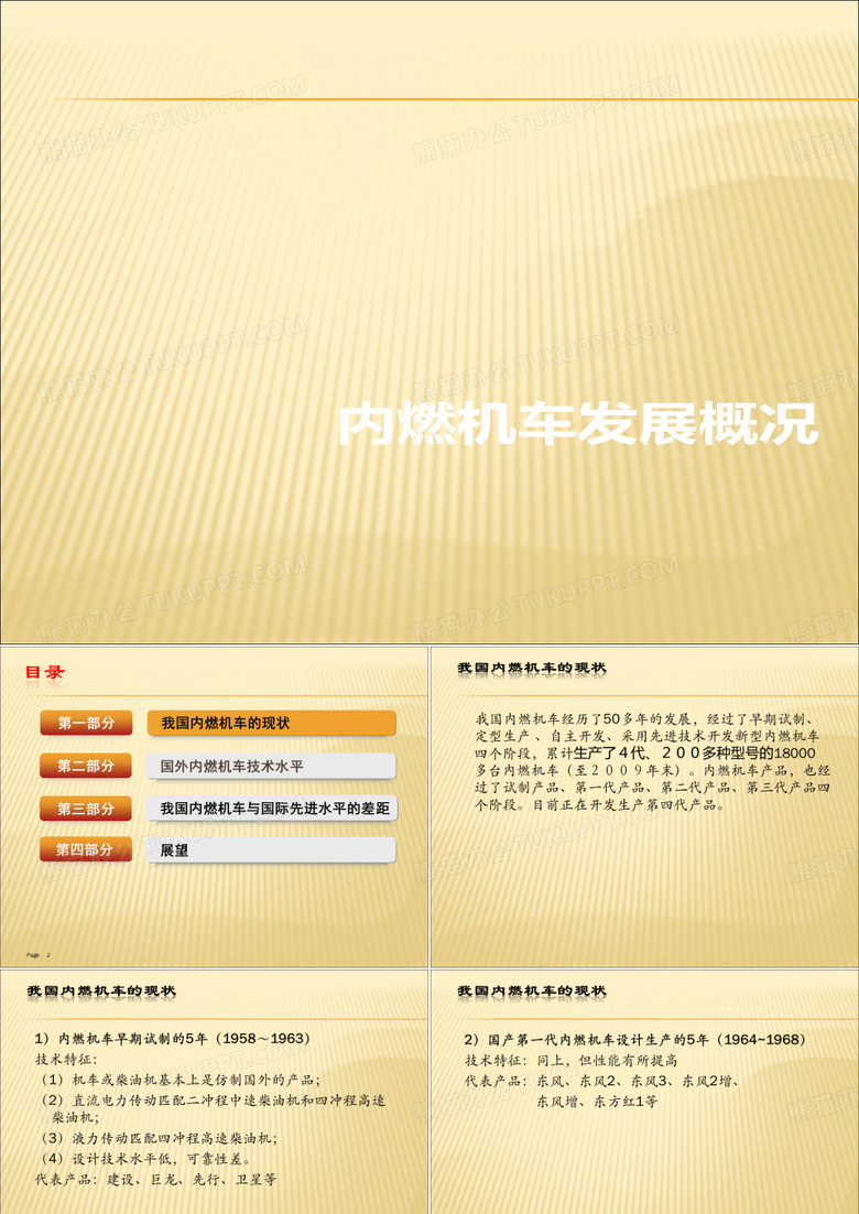 中国内燃机车发展概况(南车集团内部资料)课件PPT