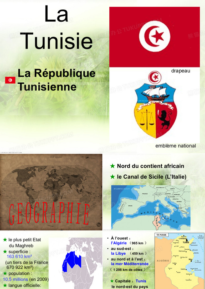 关于突尼斯的详细法语版介绍Tunisie
