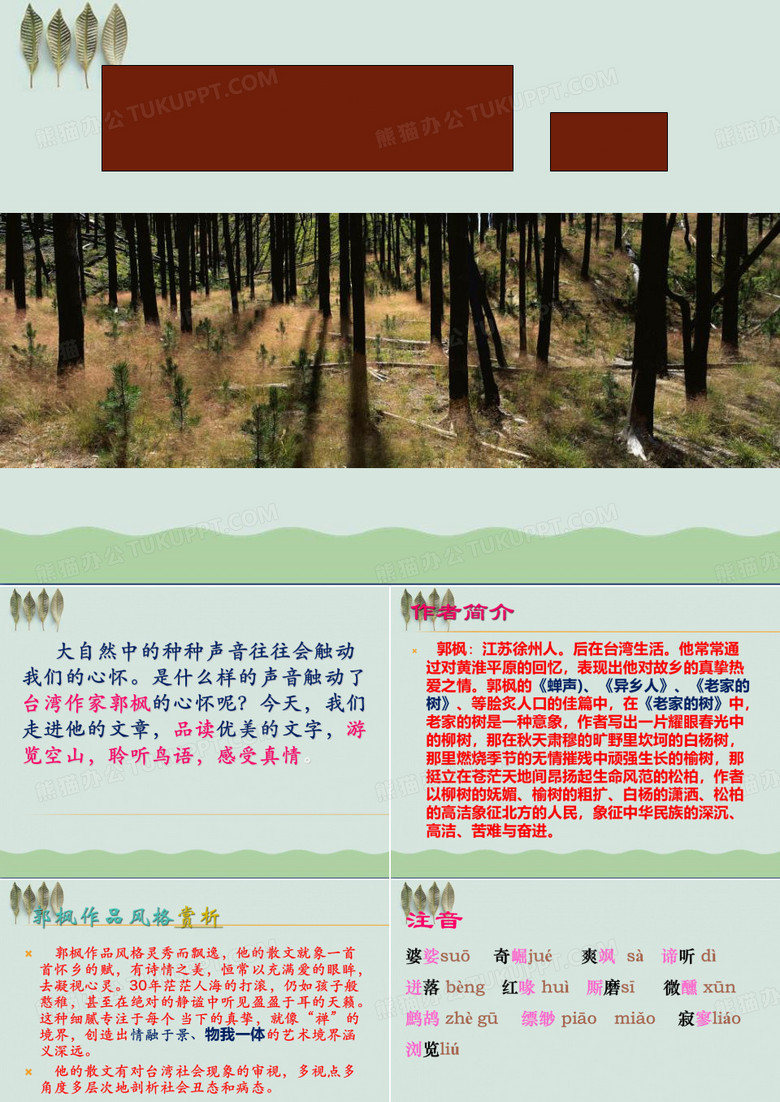 《空山鸟语》ppt