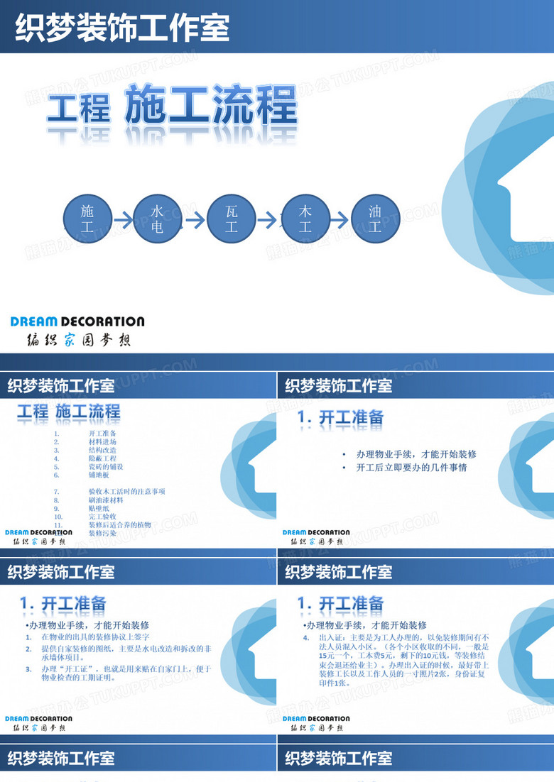 织梦装饰家装工程流程培训