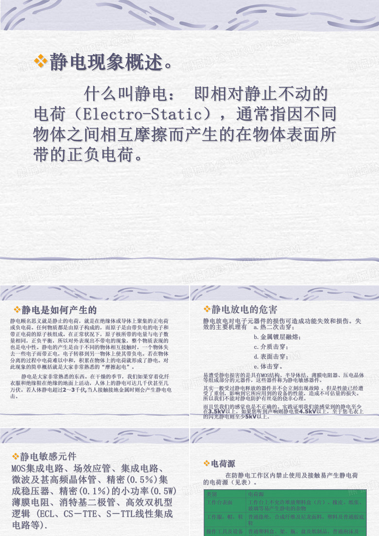 防静电工艺