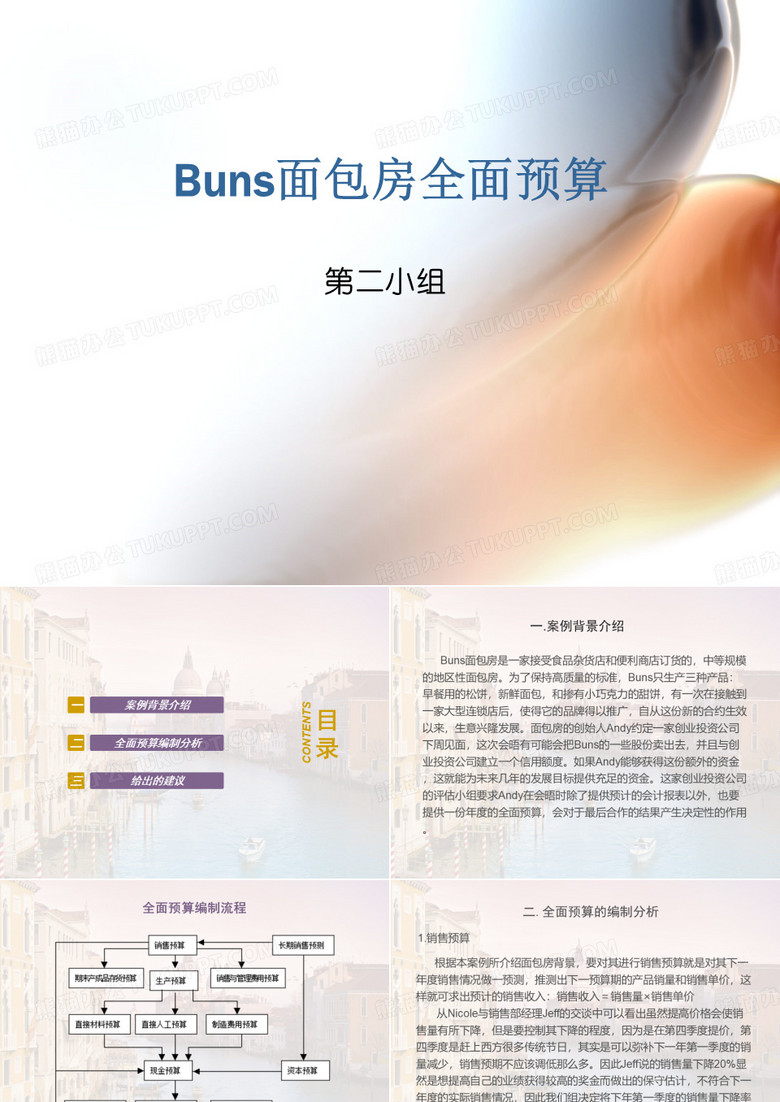 第二组Buns面包房预算案例