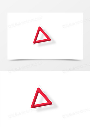 红色三角素材 红色三角图片 红色三角素材图片下载 熊猫办公