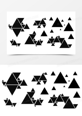 黑色三角形图片素材