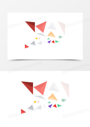 彩色三角形素材